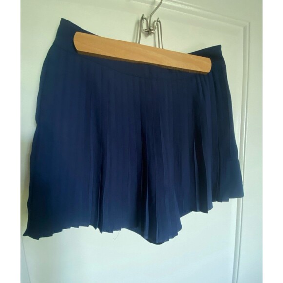 LAUREN CONRAD Women's SKORT Pleated Front Crepe Medieval Blue Skorts NEW SMALL - Picture 9 of 12